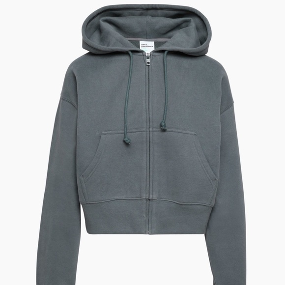 TNA Tops - TNA Boxy Zip Up Hoodie in Grey